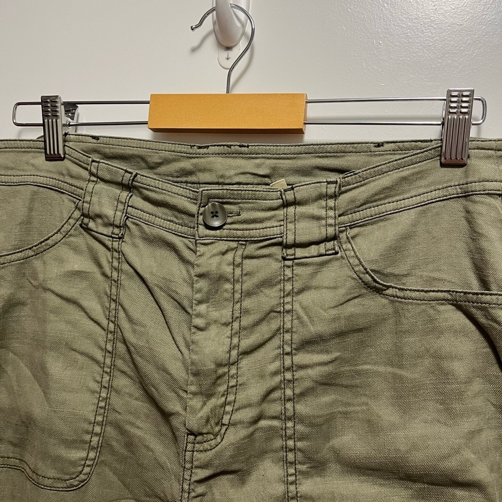 Soft Surroundings Olive Green Linen Blend Pants Women’s Size 8 - Picture 2 of 11